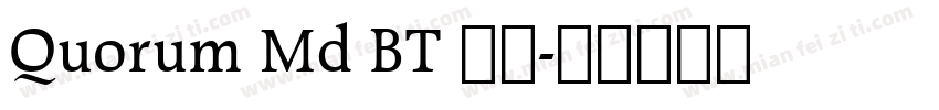 Quorum Md BT 常规字体转换